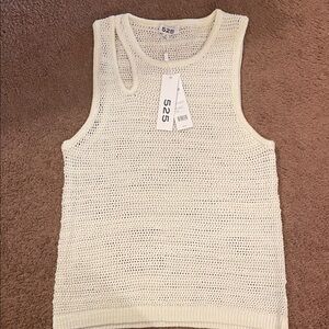 525 America Cream Knit Tank Top